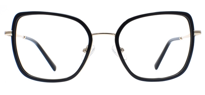 Picture of iLookGlasses OTTO KATYA BLACK - RECTANGLE,METAL,OVAL,FULL-RIM,fashion,office,everyday,CAT-EYE - prescription eyeglasses online Canada