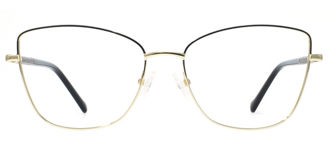 Picture of iLookGlasses OTTO ERINA BLACK - RECTANGLE,METAL,OVAL,FULL-RIM,fashion,classic,office,everyday,CAT-EYE - prescription eyeglasses online Canada