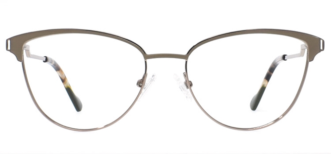 Picture of iLookGlasses OTTO VALOR TAN - METAL,OVAL,FULL-RIM,fashion,office,everyday - prescription eyeglasses online Canada