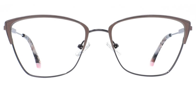 Picture of iLookGlasses OTTO DANELEA ROSE TAUPE - RECTANGLE,METAL,OVAL,FULL-RIM,fashion,office,everyday,CAT-EYE - prescription eyeglasses online Canada