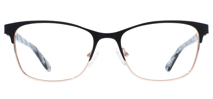 Picture of iLookGlasses OTTO CHARLEEN BLACK - RECTANGLE,METAL,OVAL,FULL-RIM,fashion,office,everyday - prescription eyeglasses online Canada