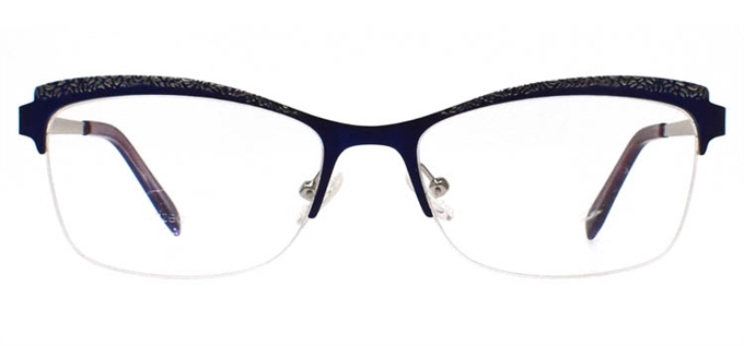 Picture of iLookGlasses OTTO DEANDRA BLUE - RECTANGLE,METAL,OVAL,SEMI-RIM,fashion,office,everyday - prescription eyeglasses online Canada