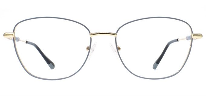 Picture of iLookGlasses OTTO DELAROSA GRAY - METAL,OVAL,FULL-RIM,fashion,classic,light weight,office,everyday - prescription eyeglasses online Canada