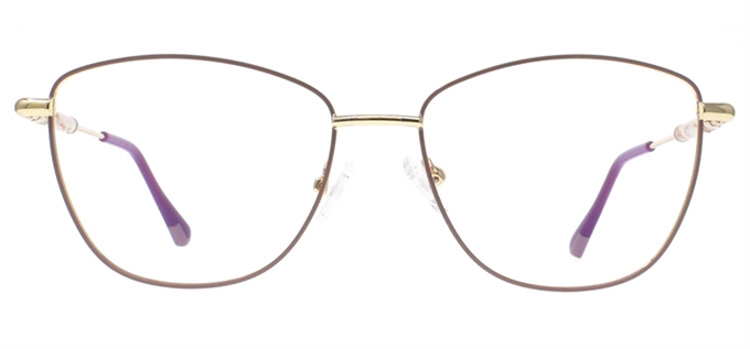 Picture of iLookGlasses OTTO LAURICE WINE - METAL,OVAL,FULL-RIM,fashion,light weight,office,everyday - prescription eyeglasses online Canada