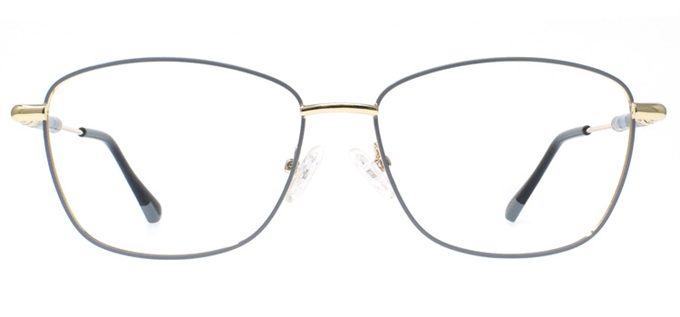 Picture of iLookGlasses OTTO LETTE GRAY - METAL,OVAL,FULL-RIM,fashion,light weight,office,everyday - prescription eyeglasses online Canada