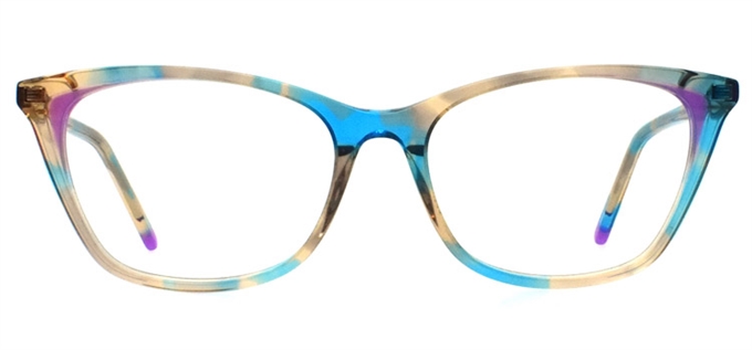 Picture of iLookGlasses DNA 2075 SKY BLUE - PLASTIC,RECTANGLE,OVAL,FULL-RIM,fashion,office,everyday - prescription eyeglasses online Canada