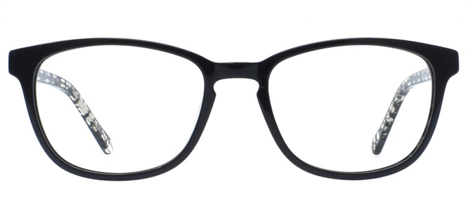 Picture of iLookGlasses DNA 2485 BLACK - PLASTIC,OVAL,FULL-RIM,fashion,office,everyday - prescription eyeglasses online Canada