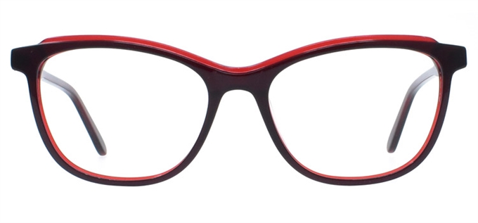 Picture of iLookGlasses DNA 2490 BURGUNDY - PLASTIC,OVAL,FULL-RIM,fashion,office,everyday - prescription eyeglasses online Canada
