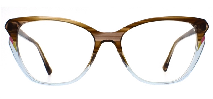 Picture of iLookGlasses DNA 2530 DRIFTWOOD / ARCTIC - PLASTIC,OVAL,FULL-RIM,fashion,office,everyday,CAT-EYE - prescription eyeglasses online Canada