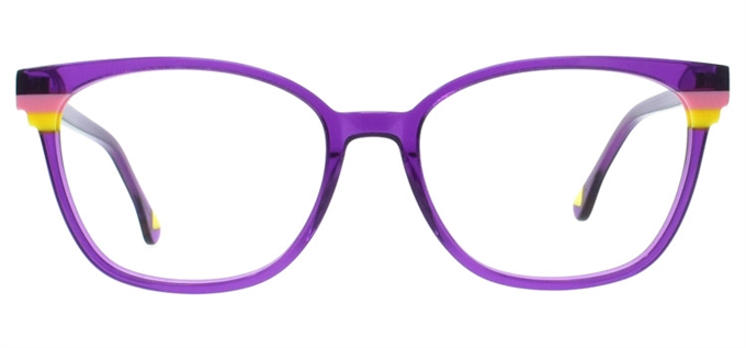 Picture of iLookGlasses DNA 2565 PURPLE - PLASTIC,RECTANGLE,OVAL,FULL-RIM,fashion,office,everyday - prescription eyeglasses online Canada