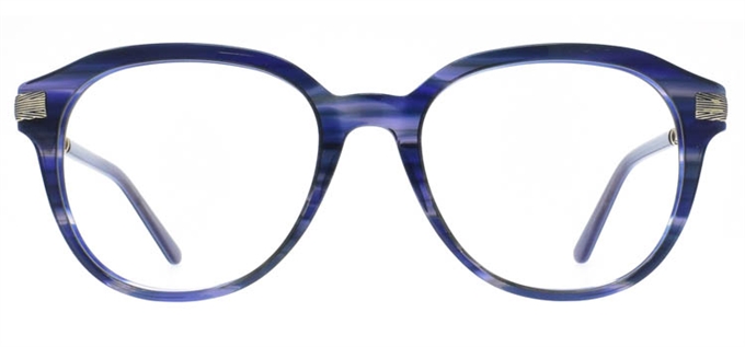 Picture of iLookGlasses DNA 2443 INDIGO - PLASTIC,OVAL,FULL-RIM,fashion,office,everyday - prescription eyeglasses online Canada