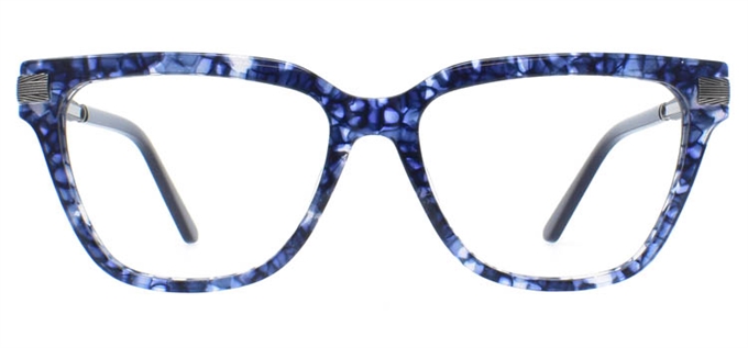 Picture of iLookGlasses DNA 2444 BLUE - PLASTIC,RECTANGLE,OVAL,FULL-RIM,fashion,office,everyday,CAT-EYE - prescription eyeglasses online Canada