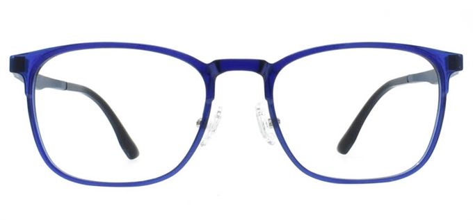 Picture of iLookGlasses DNA 2454 NAVY - PLASTIC,RECTANGLE,OVAL,FULL-RIM,fashion,light weight,office,everyday - prescription eyeglasses online Canada