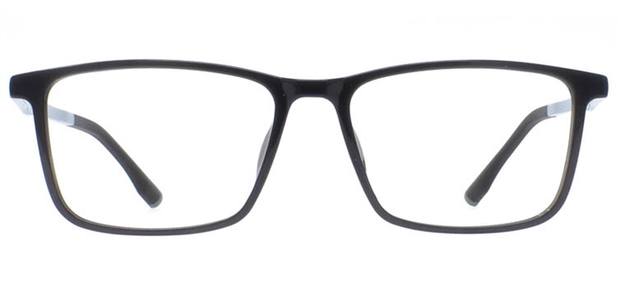 Picture of iLookGlasses DNA 2457 BLACK / GREY - PLASTIC,RECTANGLE,FULL-RIM,fashion,light weight,office,sporty,everyday - prescription eyeglasses online Canada