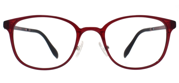 Picture of iLookGlasses DNA 2484 RED - PLASTIC,ROUND,FULL-RIM,fashion,light weight,office,everyday - prescription eyeglasses online Canada
