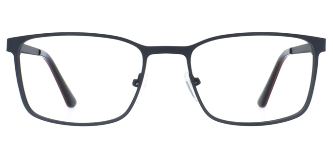 Picture of iLookGlasses MOMENTUM 7251 ASPHALT / RED - RECTANGLE,METAL,FULL-RIM,fashion,office,everyday - prescription eyeglasses online Canada