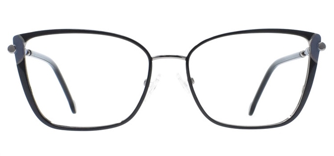 Picture of iLookGlasses OTTO SELENE BLACK - RECTANGLE,METAL,OVAL,fashion,office,everyday - prescription eyeglasses online Canada