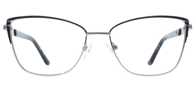 Picture of iLookGlasses OTTO SAORSA BLACK - RECTANGLE,METAL,OVAL,FULL-RIM,fashion,office,everyday,CAT-EYE - prescription eyeglasses online Canada